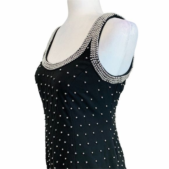 XSCAPE BY JOANNA CHEN Sleeveless Beaded Cocktail Dress 6P EUC - Picture 3 of 8